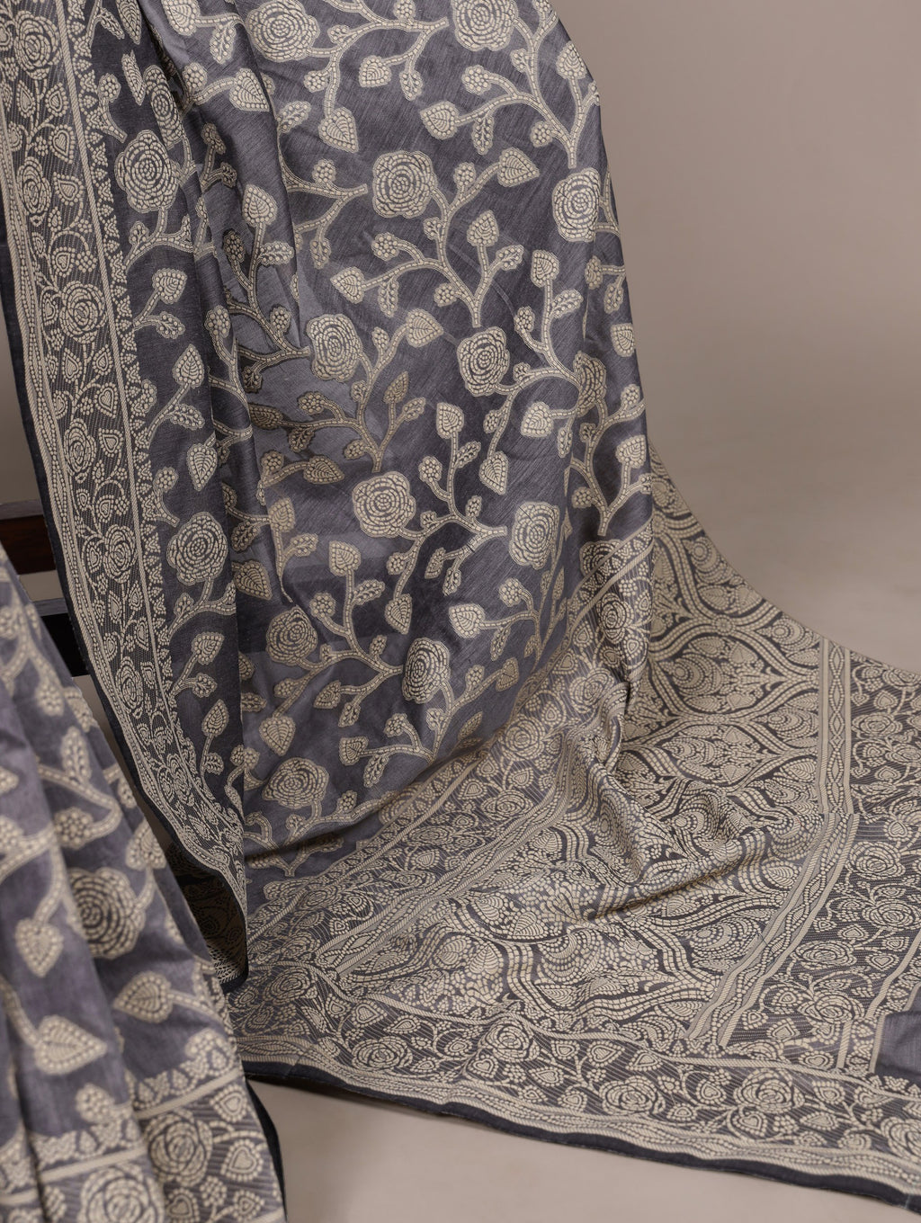 Flowing cotton silk texture with organic flower patterns makes this saree a perfect balance of tradition and ease 🪷