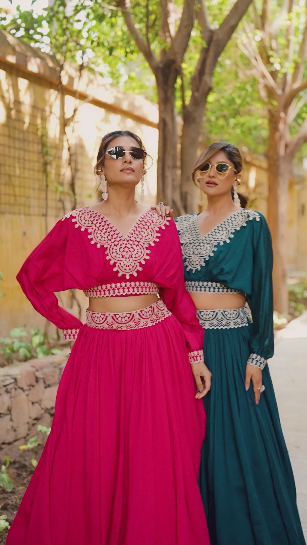 Stitched Vichitra Silk Lehenga Choli with Thread Embroidery Work for Women